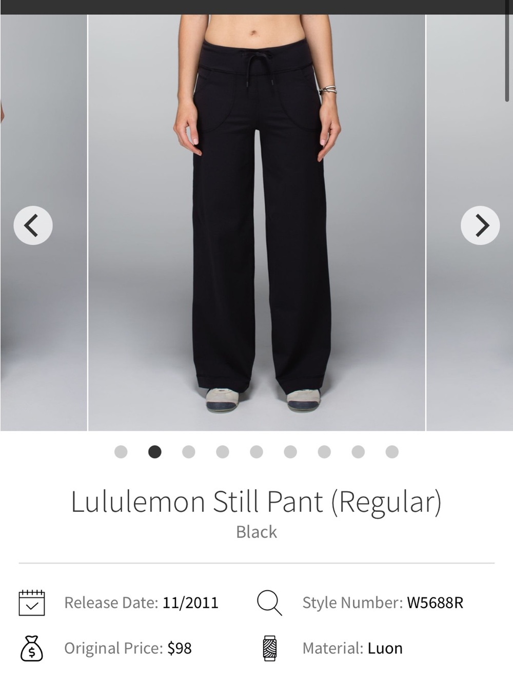 lululemon athletica Black Wide-Leg Still Pant